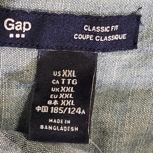 GAP jean button down shirt XXL - Picture 3 of 3